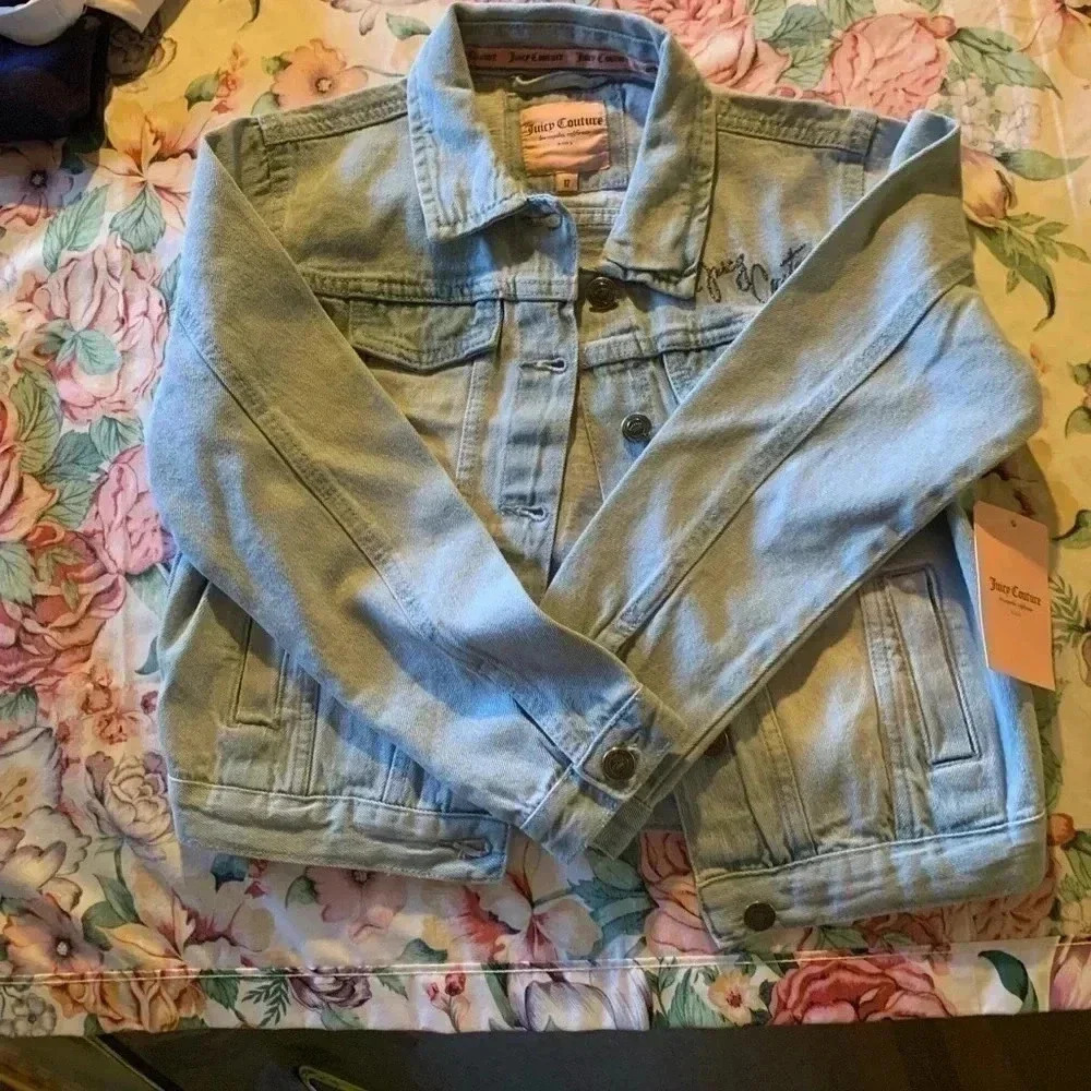 Juicy Couture Little girls Blue Jean Jacket Size 12